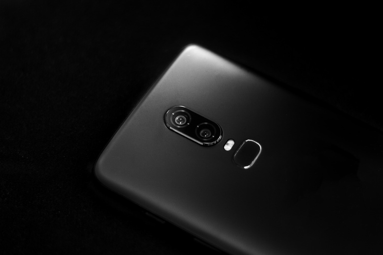 Smartphone on Black Background